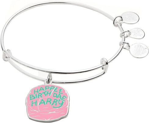 Alex and Ani AS21EBHPCAKSG,Harry Potter, Celebrate Cake Expandable Bangle Bracelet,Shiny Gold,Pink, Bracelets in Saudi Arabia