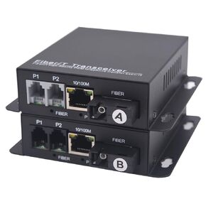 8 POTS Landline Telephones and 100Mbps Ethernet Over Fiber Optic Extenders A Pair -SC Single Mode Single Fiber up to 20Km and Multimode up 500m Support Called id Ring and Fax