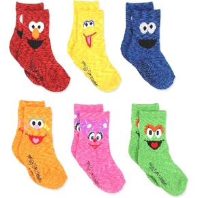 جوارب Sesame Street Elmo للأولاد والبنات متعددة القطع مع مقابض (الرضع/الأطفال الصغار) in Kuwait