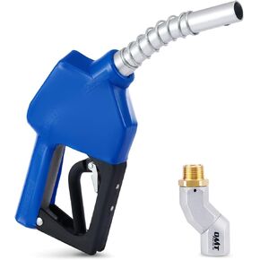 Orion Motor Tech Automatic Fuel Nozzle Kit, 3/4" NPT Auto Shut Off Fuel Nozzle with 360° Hose Swivel, Gas Fuel Transfer Refilling Nozzle with 15/16" Spout 16 gpm Flow Rate