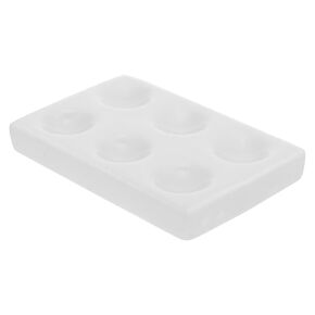 1 Pc Ceramic Reaction Plate Multifunctional Well Plates Porcelain Reaction Plate 6 Hole Reaction Boards Laboratory Supplies Reaction Plates Porcelain Experiment Boards