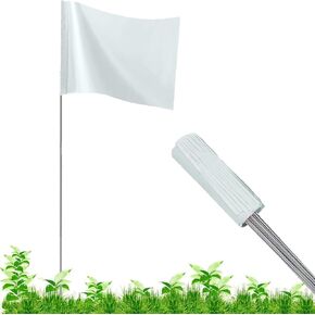 Red Marking Flags for Lawn, 100 Pack Yard Flags | 4x5x16 Inch, Marker Flags, Lawn Flags, Invisible Fence, Survey Flags, Landscape Flags, Sprinkler Flags, Surveyor Flags, Stake Flags, Boundary