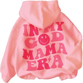Milumia Girl's Letter Graphic Hooded Sweatshirt Long Sleeve Cute Pullovers