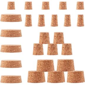 ARTIBETTER 30Pcs Tapered Cork Plugs Wine Bottle Corks Wooden Bottle Cork Replacement Corks for Bar Home Restaurant