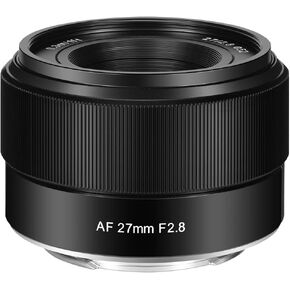 JINTU 27mm F2.8 AF Auto Focus Lens APS-C Lenses for Sony E-Mount Mirrorless Cameras A6700 A6600 a7RIII a7R a7IV a7RIV a7RV A6500 A6400 APS-C Mode A9 A7 Series NEX Series Metal Black