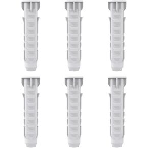 Concrete Wall Anchors for TV Wall Mount Installation Suitable for Concrete Wall or Brick Wall Installation Plastic Anchor Bolts 10X50mm White 6pcs by USX MOUNT