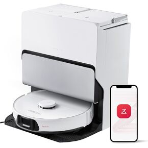roborock S8 Max Ultra Robot Vacuum and Mop, Auto Mop Washing&Drying, Smart Dirt Detection, Self-Emptying, 8000Pa Suction, 20mm Mop Lifting, White