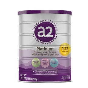 a2 Platinum Premium Infant Formula for Babies 0-12 Months | Milk-based Powder with Iron | Nutritionally Complete | Vitamin E, Prebiotics, DHA, Choline – 31.7- oz Can