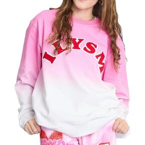 iscream + THEME NYC Big Girls French Terry Crewneck Applique and Embroidered Accent Sweatshirt Collection