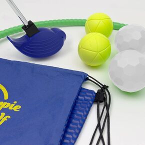 Chappie Golf Set - Club and Balls with Carrying Bag. Made in America. Fun, Convenient Golf Shotmaking Anywhere Game