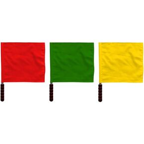Yardwe 3PCS Referee Flag, Stainless Steel Hand Flag with Sponge Handle, Hand Signal Flag Training Sports Flags for Soccer Volleyball Basketball Football Competition in Saudi Arabia