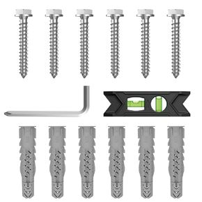 USX MOUNT Lag Bolt Kit for TV Wall Mount Comes with M8 Lag Bolt for Wood Stud, Fischer Anchors M8 Lag Bolts and Washer Installation on Brick by Screw Hardware Tool ncludes Allen Key and Bubble Level for Easy Installation