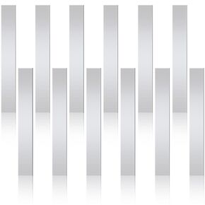 12 Pcs Metal Shims Stock 304 Stainless Steel Strips Sheet Shim Gap Filler Trim Strip for Kitchen DIY Craft Making Marine Application 0.001, 0.0015, 0.002, 0.003, 0.004, 0.005 Inch Thick (6 x 1 Inch)
