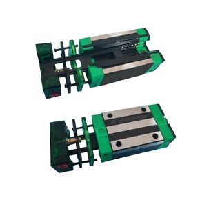 HGW25CA Linear Slider Bearing, 2pcs HGW25CA Flange Bearing Slider Block with 2pcs E2 Oil Box self-lubricating Slider Assembly for CNC Linear Guide and Machines