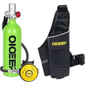 Mini Scuba Diving Tank, 1L Dive Portable Lung Tank, 15-20 Minutes Underwater Breathing System for Underwater Exploration Emergency Rescue Diving Kit