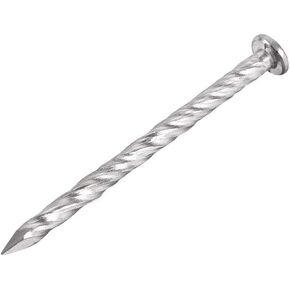 uxcell Spiral Deck Nails Stainless Steel Nail Spiral Shank 51mmx3mm(LxD), 50 Pcs