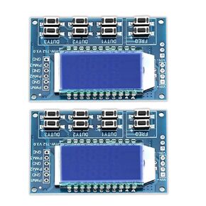 2pcs 3-Channel PWM Pulse Generator Signal Generator Module Adjustable Module high Voltage with LCD Display 1Hz-150Khz