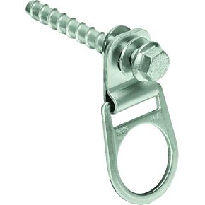 FallTech 7451A Rotating Multi Use Anchor - Anchor Bracket with Integral D-Ring, Universal Bushing, Large Washer with Concrete Screw Anchor, Silver