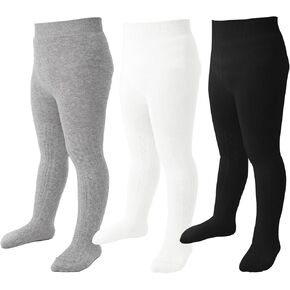 Baby Girl Tights Toddler Cable Knit Leggings Seamless Cotton Stockings Winter Warm Pantyhose 3/4/5 Pack in Kuwait