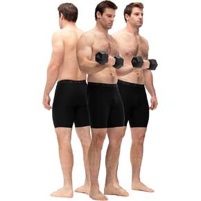 KISTA 3 Pack Men's Athletic Cool Dry Compression Shorts, Sports Performance Active Running Tights