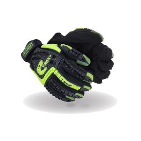 MAGID T-REX Windstorm Series ANSI Cut Level A6 Impact Gloves, 1 Pair, Size 10/XL, Black/Hi-Vis Yellow, TRX742