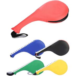 Taekwondo Kick Pad, High Dense Sponge Double Clapper Kicking Pad Striking Pad TKD Kicking Targets Training Paddles with Wrist Strap for Karate Taekwondo Kickboxing Training