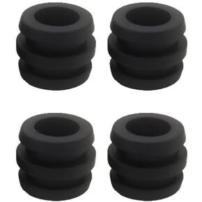 4PCS Football Table Rubber Buffer Foosball Machine Rubber Parts Beer Keg Rubber Thru Protective Piece for Cabinet Interior Walls for Standard 5/8 Inch Foosball Poles Black