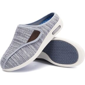 Diabetic Slippers For Women, Women's Wide Width Elderly Shoes, Adjustable Closure Lightweight Breathable, Swollen Feet Fasciitis Edema Walking Shoes