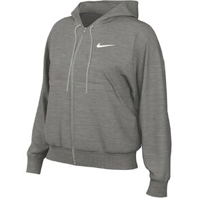 Nike Sportswear Phoenix Fleece Women's Oversized Full-Zip Hoodie (DQ5758-063, Dark Grey Heather/Sail)