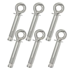 6 Packs Stainless M8x60 mm Integrated Expansion Ring Bolt with Sleeve Anchor Washer Screw Fastener for Concrete Wall Hood Drywall