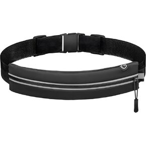 Trend Essential Large Pocket Running waist bag man for walking, Sports Travel Waist Pack for Sports and Outdoor Activities waist pouch man Phone Bag Carrying All Phones (Black)