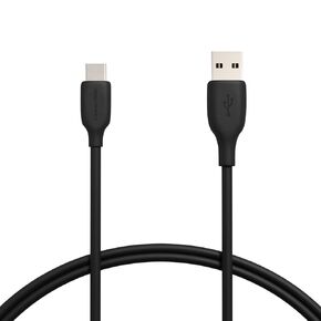 Amazon Basics USB-C to USB-A 2.0 Fast Charge and Data Transfer Cable, 480Mbps Speed, USB-IF Certified, for Apple iPhone 15, iPad, Samsung Galaxy, Tablets, Laptops, 3 Foot, White