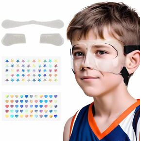 WR Kids Nose Guard for Broken Nose Girls Boys Adjustable Basketball Baseball Sports Face Mask with Foam Padding for Youth Teens (Black) in Kuwait