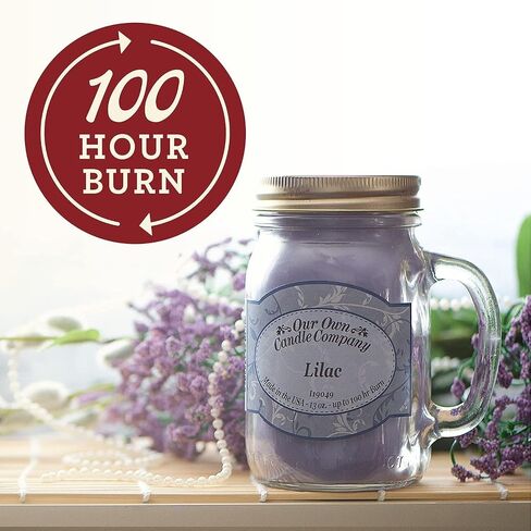 Our Own Candle Company, Banana Nut Bread Scented Mason Jar Candle, 100 Hour Burn Time, Made in The USA - 13 Ounces in Kuwait