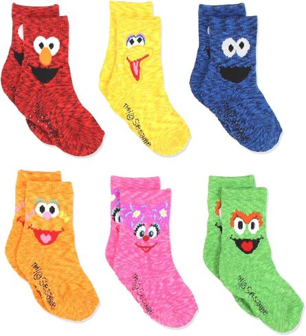 جوارب Sesame Street Elmo للأولاد والبنات متعددة القطع مع مقابض (الرضع/الأطفال الصغار) in Kuwait