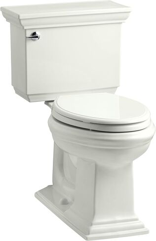 KOHLER K-3817-96 Memoirs Stately Comfort Height Two-Piece Elongated 1.28 GPF Toilet with AquaPiston Flush Technology and Left-Hand Trip Lever, Biscuit in Saudi Arabia