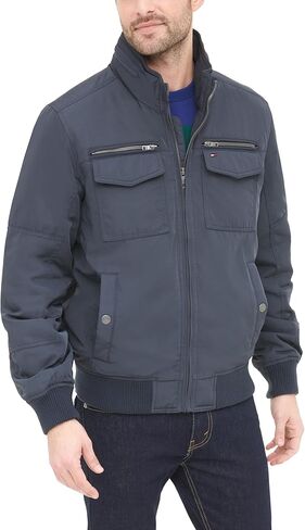 Tommy Hilfiger Men's Lightweight Microtwill Golf Jacket (Standard and Big & Tall), Deep Navy, Large in Saudi Arabia