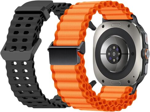 متوافق مع Samsung Galaxy Watch 7 Ultra Band 47 مم، حزام من نسيج النايلون للطرق الوعرة للنساء والرجال، ملحق بديل مناسب لساعة Samsung Galaxy Watch Ultra Trail Band in Saudi Arabia