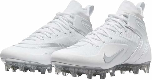 حذاء Nike Alpha Huarache 8 Elite Lax Laxe Lacrosse للرجال أبيض/فضي CW4440-100 - مقاس رجالي 8.5 US in Saudi Arabia