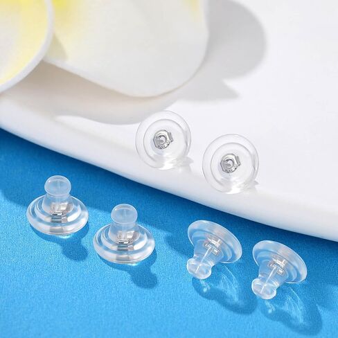 Moconar 3 أزواج من الأقراط المقفلة للأزرار الأقراط المتدلية الثقيلة - 925 الفضة الاسترليني 18 قيراط مطلية بالذهب الأبيض استبدال بدلات الأقراط الآمنة، ظهور الأقراط المريحة المضادة للحساسية الذهب in Kuwait