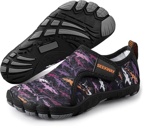 SEEKWAY Barefoot Water Shoes for Kids - Wide Toe Box and Quick-Dry Sand Shoes Toddler for Hiking Swim Beach Pool Kayak Sport Accessories, Camping Essentials Non-Slip for Boys Girls Sizes in Kuwait