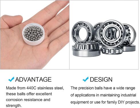 METALLIXITY Precision Balls G25 4mm 50pcs, 440C Stainless Steel Bearing Balls Beads - for Industry Kit, Machinery, Automotive, and DIY in Saudi Arabia