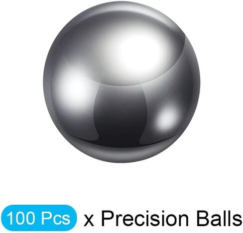 METALLIXITY Precision Balls G100 1.8mm 100pcs, 304 Stainless Steel Bearing Balls Beads - for Industry Kit, Machinery, Automotive, and DIY in Kuwait