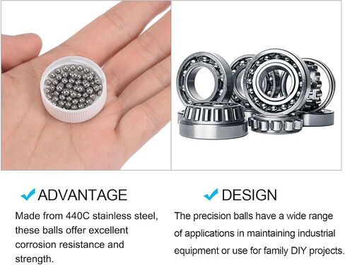 METALLIXITY Precision Balls G25 4mm 50pcs, 440C Stainless Steel Bearing Balls Beads - for Industry Kit, Machinery, Automotive, and DIY in Saudi Arabia