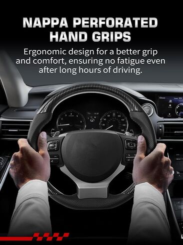 TESFEEL Steering Wheel Hydro-Dip Carbon Fiber Steering Wheel Fit for Lexus ES 2015-2017, RX 2016-2020, LX 2016-2019 in Saudi Arabia