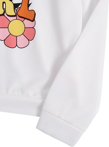 Girl's Cartoon Letter Graphic Pullover Tops Crewneck Long Sleeve Sweatshrit Casual Cute T Shirts in Saudi Arabia