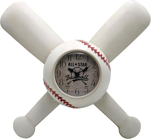 Baseball Wall Clock Baseball Gifts for Boys Metal BatFor Boys Room Bedroom Decor Cool Sports Stuff Black 14×12.7 Inches in Saudi Arabia