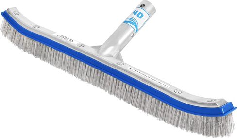440 Combo Nylon and Stainless Steel Pool Brush - 18-Inch Heavy Duty Pool Brush Head for Cleaning Inground Pool Tiles, Walls, Floor and Steps - Scrub Brush Replacement Head, Strong Bristles - No Pole in Saudi Arabia