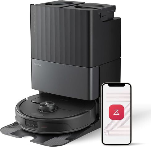 مجموعة مكنسة وممسحة roborock Qrevo Master Robot، شفط 10,000 باسكال، فرشاة جانبية وممسحة بتصميم FlexiArm، غسيل وتجفيف الممسحة التلقائية، التفريغ الذاتي وإعادة التعبئة، التنظيف الذاتي للقاعدة، تجنب العوائق، أسود in Kuwait