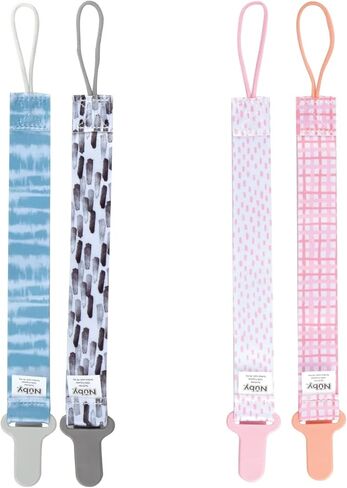 Nuby Infant's Pacifinder Pacifier Clips, Colors May Vary 2 Count (Pack of 1) in Saudi Arabia